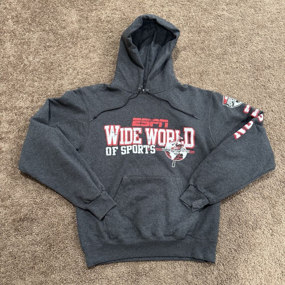 Champion Eco Fleece Pullover Sweater Hoodie ESPN Sports Sz Small